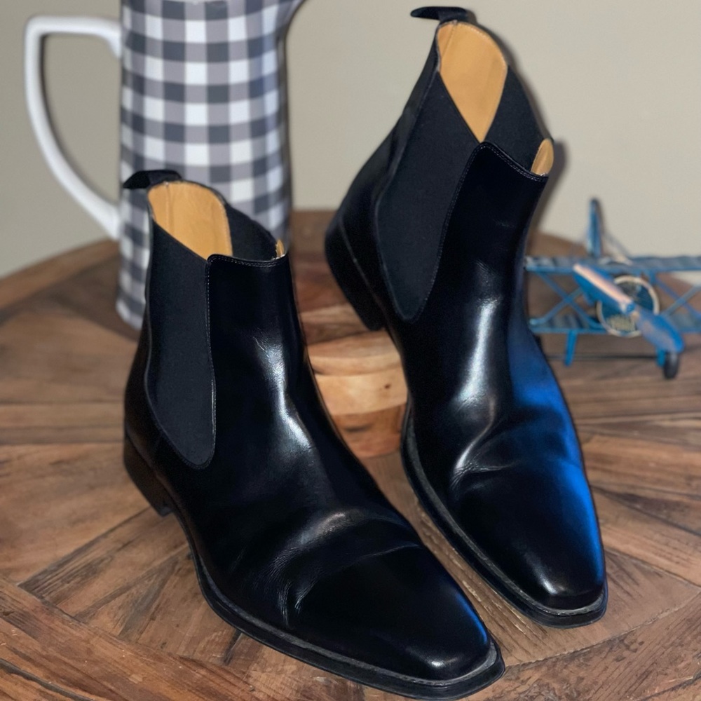 Mens Magnanni Sean Black size 12 / 45M Boot/Shoe